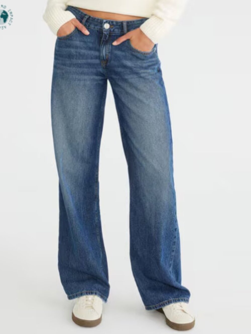 Aeropostale Low-Rise Baggy Wide Leg Jean – Dark Wash